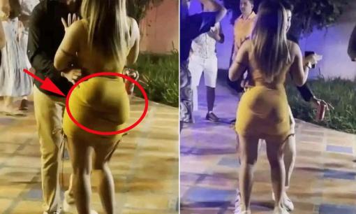 Nhảy quá sung, cô gái vô tình bị lệch phụ kiện vòng ba kém duyên