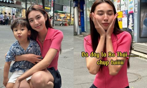 Con trai Hòa Minzy trổ tài làm nhiếp ảnh gia cho Thùy Tiên: Bị 'dìm hàng' với loạt biểu cảm hài hước, thậm chí 'bay màu' luôn khỏi khung hình 