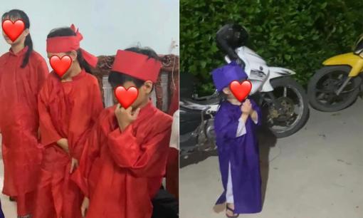 Tục lệ đeo khăn tang trắng, vàng, đỏ, tím thể hiện mối quan hệ gì với người đã khuất?