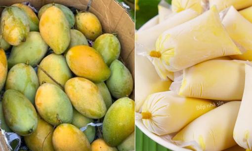 Xoài đang mùa chín rộ, học làm kem túi ngon mát lạnh, ăn hoài không chán 