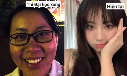 Lên Đại học ai rồi cũng khác, màn 'vịt hóa thiên nga' của cô nàng nữ sinh làm dân tình phải 'há mồm' kinh ngạc 