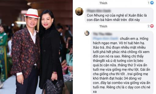 Bị chỉ trích là 'người đàn bà ngạo mạn, hèn hạ, xảo trá', vợ nghệ sĩ Xuân Bắc phản ứng thế nào?