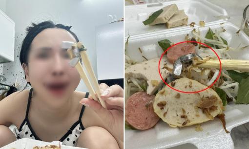 Đặt mua hộp bánh cuốn, cô gái 'sởn gai ốc' vì phát hiện ốc vít bên trong, xém mất hàm răng