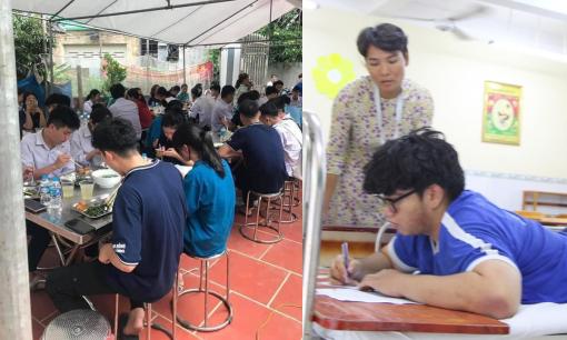 Thi tốt nghiệp THPT 2023: Ấm lòng cảnh người dân nấu cơm miễn phí cho sĩ tử; Một thí sinh được đặc cách nằm làm bài 
