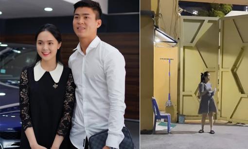 Vợ tiểu thư của trung vệ Đỗ Duy Mạnh bị chụp lén khi đón chồng, nhan sắc bầu lần 2 hiện thế nào? 