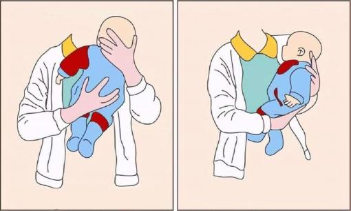 Tại sao bé lại khóc khi bế ngang và cười khi bế thẳng đứng? Có thể bế thẳng đứng được không? Các mẹ xem qua nhé!