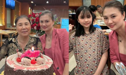 Mẹ 'Hoa khôi bóng chuyền' Kim Huệ hiếm hoi lộ diện, nhan sắc ba thế hệ gây sốt 