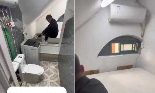 Phòng trọ 'full tiện nghi' giá 800 nghìn ở Hà Nội, dân mạng trêu 'giống nhà vệ sinh có điều hòa'