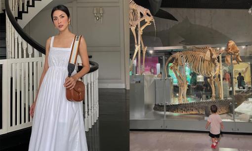 Tăng Thanh Hà đăng ảnh đưa con trai đi bảo tàng, dạy con kiểu thượng lưu nhưng khiêm tốn nhận là 'nhà quê' 