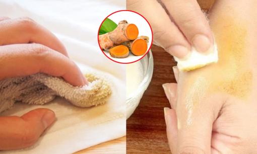 Quần áo và tay dính nghệ rửa xà phòng vẫn không hết, lấy ngay thứ này chà nhẹ một cái là sạch bong