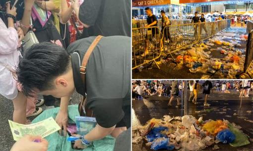 Điểm 'chưa đẹp' trong show Blackpink: Khán giả mua áo mưa với giá 'cắt cổ'; Rác ngập sân vận động sau đêm diễn