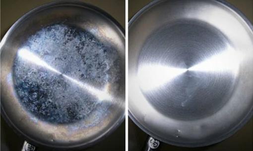 Xoong nồi thường xuất hiện những vệt loang cầu vồng, có độc không? Và làm sao để tẩy sạch như mới? 