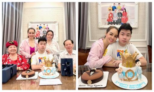 Mai Thu Huyền mừng sinh nhật tuổi 16 cho con trai, nhóc tì cao lớn và cực tuấn tú