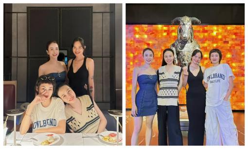 Đàm Thu Trang khoe hội bạn 'cực phẩm' hội ngộ, nhan sắc liệu có bị lép vế khi mãi giản dị?