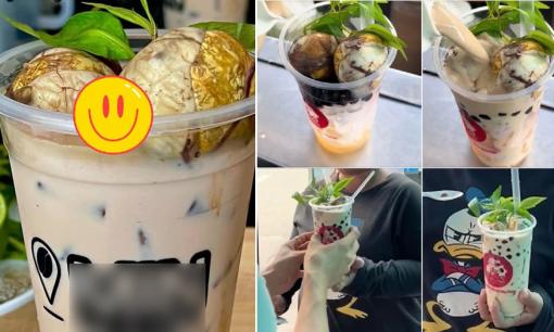 Trà sữa thêm topping trứng vịt lộn đang hot rần rần, bạn đã thử chưa?