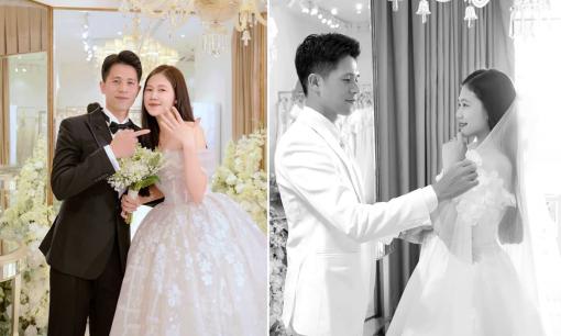 Trung vệ Trần Đình Trọng đưa vợ hot girl đi thử váy cưới, gái một con về dáng cực nhanh sau sinh 