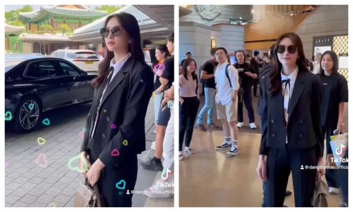 Tự nhận đi làm thư kí cho chồng, Hoa hậu Đặng Thu Thảo toát lên thần thái chủ tịch dù ăn diện đơn giản