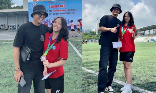 Hồng Đăng 'cười như được mùa', phấn khích khoe ái nữ đoạt giải cuộc thi chạy 800m