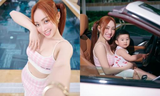 Bà xã Chi Bảo khoe loạt ảnh nuột nà và nhan sắc xinh đẹp, hiếm hoi cho quý tử lên sóng liền chiếm spotlight