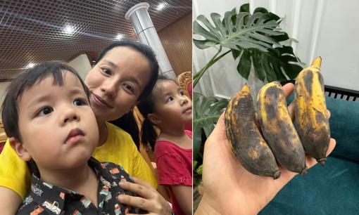 MC Minh Trang 'bừng tỉnh' khi con mang cho 3 quả chuối gần hỏng, liền dạy dỗ và nhắn nhủ: 'Mẹ không phải thùng nước gạo'