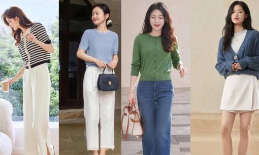 Mẫu trang phục được ưa chuộng nhất mùa thu năm nay chắc hẳn là 'áo bà ngoại + quần dài', vừa sang trọng, thanh lịch nhưng lại vừa trông thon gọn