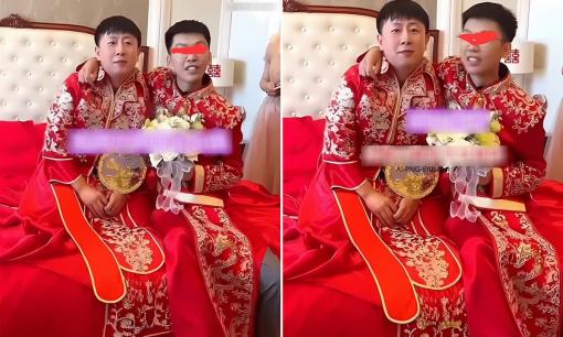 Chàng trai 23 tuổi kết hôn với người phụ nữ 45 tuổi, cô dâu có vẻ ngoài nam tính, netizen: Nhìn tưởng hai chú cháu 