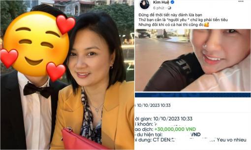 'Hoa khôi bóng chuyền' Kim Huệ được bạn trai chuyển khoản 30 triệu, còn gọi 'vợ' đầy ngọt ngào