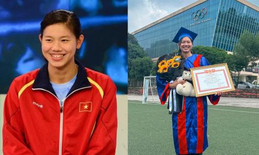 'Tiểu tiên cá' Ánh Viên rạng rỡ trong ngày tốt nghiệp Đại học