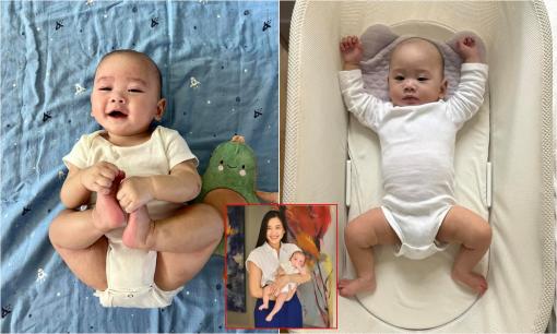 Quý tử tròn 6 tháng, Hoa hậu Dương Mỹ Linh 'chơi lớn' khi tung loạt khoảnh khắc bắt trọn mọi biểu cảm cực yêu 