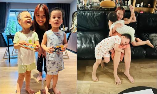 MC Thành Trung chúc mừng sinh nhật con gái chung với Thu Phượng, khoảnh khắc 3 nhóc tỳ cùng cha khác mẹ quấn quýt gây chú ý