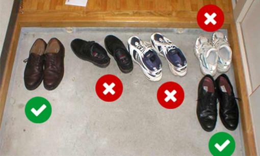 Giày dép cũng cần phải đặt theo phong thủy, không đúng hướng dễ bị ma quỷ quấy phá, làm ăn thua lỗ