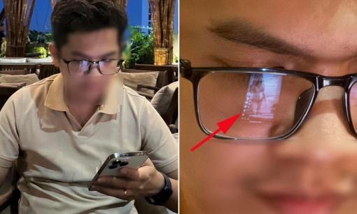Chàng trai đi cùng người yêu vẫn tranh thủ ngắm gái xinh, 'chiếc kính phản chủ' đã bóc trần tất cả