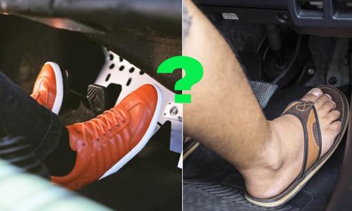 Khi lái ô tô nên đi giày hay dép là an toàn nhất? Biết để an tâm suốt chặng đường dài