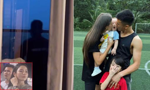 Bạn gái Quang Hải quay lén cảnh nam cầu thủ tập luyện tại nhà, Bùi Tiến Dũng nhập hội 'nghiện con'