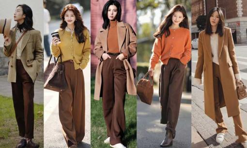 Không khí mùa đông được khơi gợi bởi 'quần màu cà phê', trông trắng trẻo và tôn lên khí chất của bạn