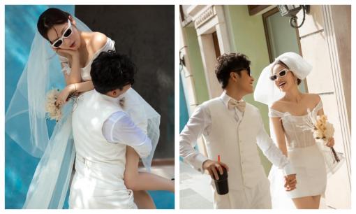 Puka và Gin Tuấn Kiệt lại xả ảnh cưới chất chơi: Chú rể bể bổng vác cô dâu trên vai đi muôn nơi