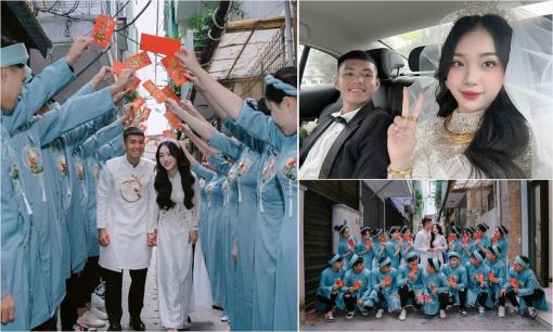 Hậu vệ tuyển Việt Nam - Giáp Tuấn Dương cưới vợ hot girl hơn tuổi, không linh đình bằng Đoàn Văn Hậu