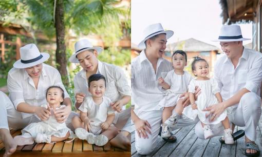Thanh Đoàn và Hà Trí Quang tung bộ ảnh ngọt ngào bên 2 con, tiết lộ món quà đặc biệt tặng cho 2 nhóc tì trong ngày thôi nôi sắp tới 