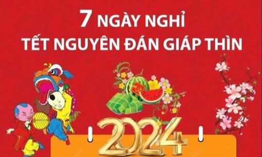 Lịch nghỉ Tết âm lịch 2024, công chức, viên chức được nghỉ liền 7 ngày