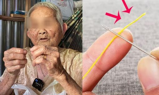 Người mắt kém áp dụng ngay 3 mẹo xâu kim chỉ siêu nhanh, 2 giây là xong