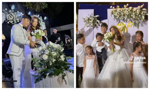 5 nhóc tì lên sân khấu chúc mừng hôn lễ của Quách Thành Danh, nam ca sĩ nói điều xúc động về vợ