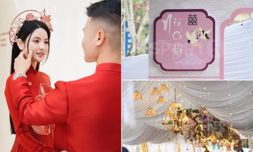 Rạp ăn hỏi ở quê Quang Hải và Chu Thanh Huyền đã sẵn sàng, chi phí 'khủng'