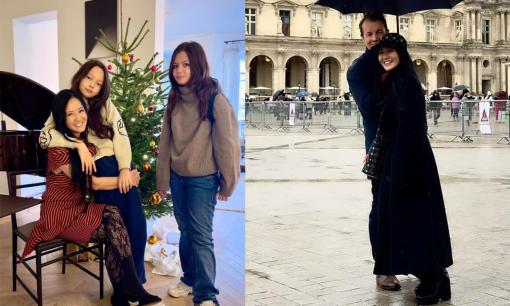 Hồng Nhung ăn Tết Dương lịch muộn với các con, không gian nhà ở trời Tây gây chú ý