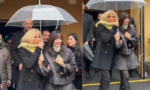Lisa (Blackpink) thân thiết đi cùng 'đệ nhất phu nhân Pháp' Brigitte Macron