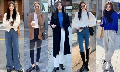 Sau khi thời tiết trở lạnh, 'áo len + quần' lại được ưa chuộng, vừa thời trang, cao cấp vừa có thể giữ ấm 