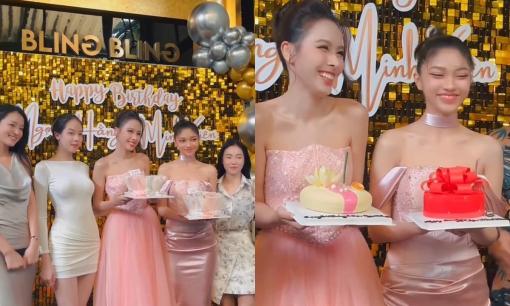 Á hậu Ngọc Hằng và Minh Kiên được tổ chức sinh nhật hoành tráng, nhan sắc mỹ miều gây mê 