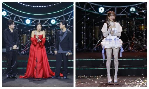 Hòa Minzy, Hoàng Thùy Linh nắm tay Văn Mai Hương oanh tạc giải thưởng Làn sóng xanh 2023