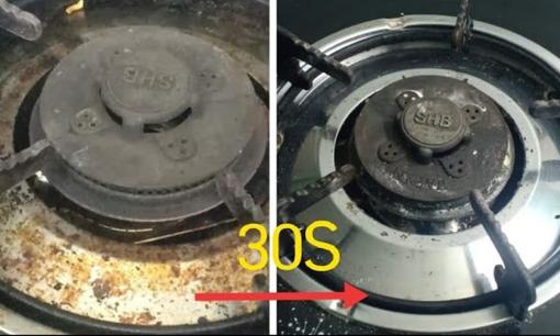 Bếp gas dùng lâu bị rỉ sét, 5 nguyên liệu sẵn có này sẽ khiến bếp gas nhà bạn sạch bong như mới sau chỉ 30 giây