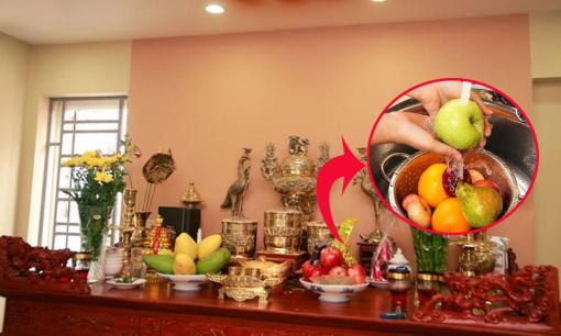 Có cần rửa hoa quả trước khi thắp hương không? 