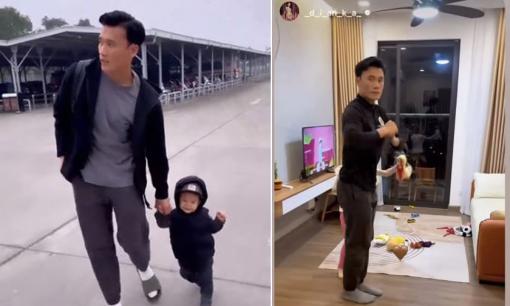 Thủ môn Bùi Tiến Dũng đón con ra Hà Nội, không gian sống ở Thủ Đô thế nào? 